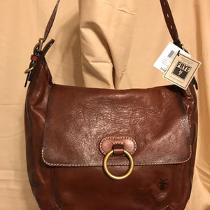 NWT FRYE Esther Ring Hobo  Brown Leather handbag